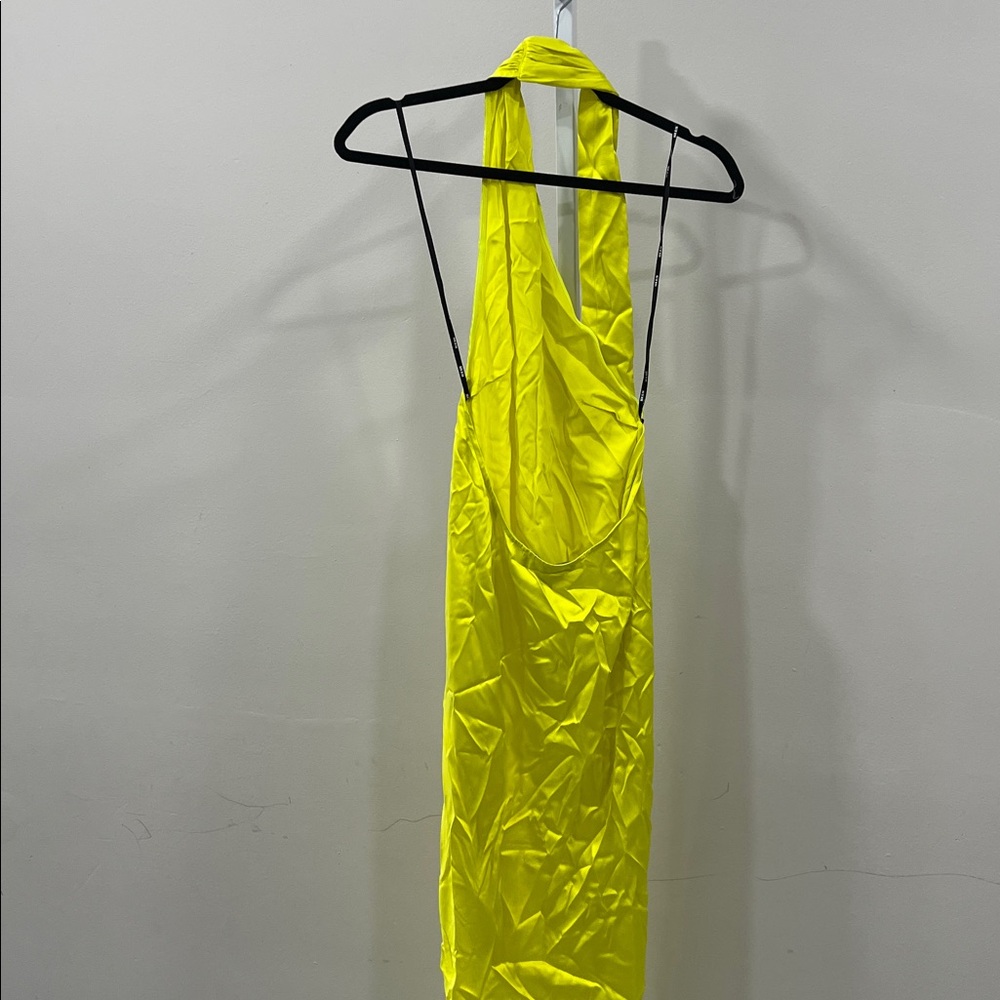 SER.O.YA MARISSA SILK DRESS lime - Picture 7 of 12